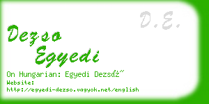 dezso egyedi business card